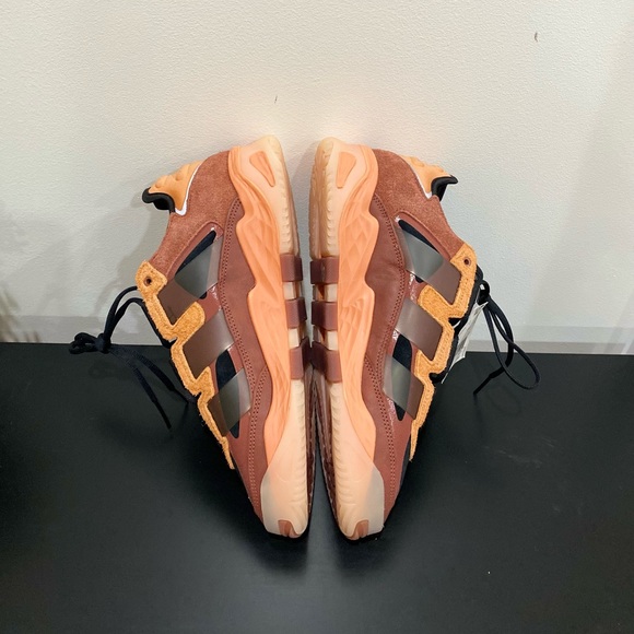 Adidas Originals Niteball Hazy Copper Core Black Acid Orange Sneakers Size: 9.5 - Picture 7 of 8
